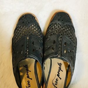 🥰Free People 35 Paramount Cutout Leather Grey